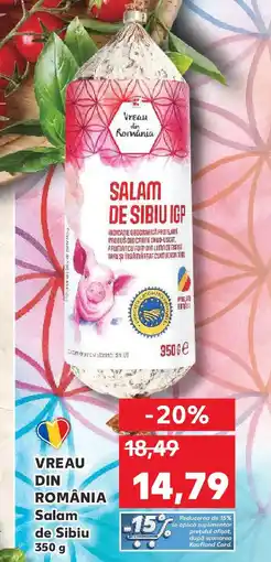 Kaufland VREAU DIN ROMÂNIA Salam de Sibiu Ofertă