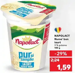 Kaufland NAPOLACT Numa' bun iaurt 3% grăsime Ofertă