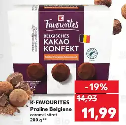 Kaufland K-FAVOURITES Praline Belgiene caramel sărat Ofertă