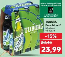 Kaufland TUBORG Bere blondă 5% alcool Ofertă