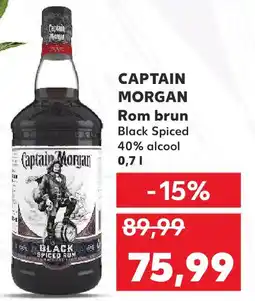 Kaufland CAPTAIN MORGAN Rom brun Black Spiced Ofertă