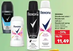 Kaufland REXONA Deodorant stick / Deodorant roll-on / Deodorant spray Ofertă
