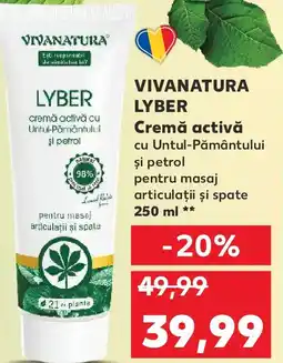 Kaufland VIVANATURA LYBER Cremă activă Ofertă