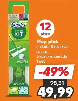 Kaufland Mop plat include 8 rezerve uscate 3 rezerve umede Ofertă