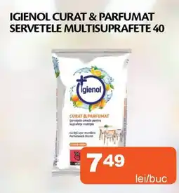 Unicarm Igienol curat & parfumat servetele multisuprafete 40 Ofertă