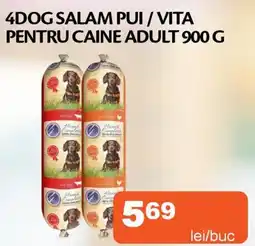 Unicarm 4dog salam pui/vita pentru caine adult Ofertă