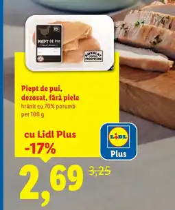Lidl Piept de pui, dezosat, fără piele Ofertă