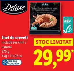 Lidl Deluxe Inel de creveţi include sos chili/ usturoi Ofertă