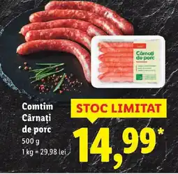 Lidl Comtim Cârnaţi de porc Ofertă