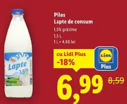 Lidl Pilos Lapte de consum Ofertă