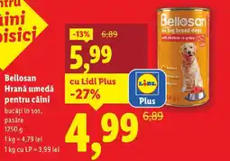 Lidl Bellosan Hrană umedă pentru câini bucăţi în sos, pasăre Ofertă