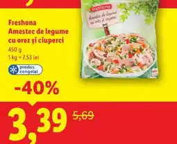 Lidl Freshona Amestec de legume cu orez şi ciuperci Ofertă