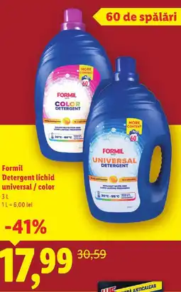 Lidl Formil Detergent lichid universal/color Ofertă