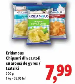 Lidl Eridanous Chipsuri din cartofi cu aromă de gyros / tzatziki Ofertă