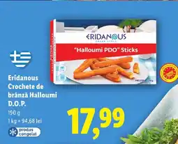 Lidl Eridanous Crochete de brânză Halloumi D.O.P. Ofertă