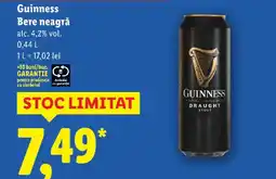 Lidl Guinness Bere neagră Ofertă