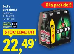 Lidl BECK'S Bere blondă Ofertă