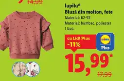 Lidl LupiluⓇ Bluză din molton, fete Ofertă