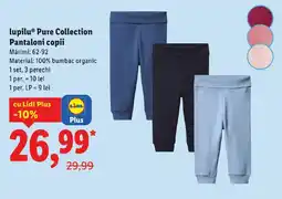 Lidl Lupilu® Pure Collection Pantaloni copii Ofertă