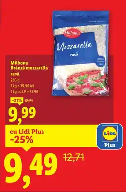 Lidl Milbona Brânză mozzarella rasǎ Ofertă