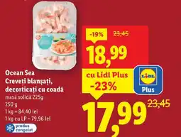Lidl Ocean Sea Creveţi blanşați, decorticați cu coadă Ofertă