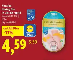 Lidl Nautica Hering file în ulei de rapiţă Ofertă