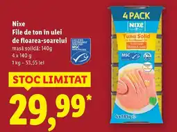 Lidl Nixe File de ton în ulei de floarea-soarelui Ofertă