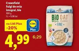 Lidl Crownfield Fulgi de ovăz integral, bio Ofertă