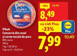 Lidl Pikok Conservă din rasol şi carne tocată de porc Ofertă