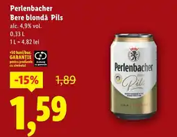 Lidl Perlenbacher Bere blondǎ Pils Ofertă