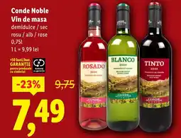 Lidl Conde Noble Vin de masa Ofertă