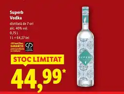 Lidl Superb Vodka Ofertă