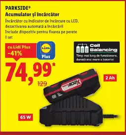 Lidl PARKSIDE® Acumulator şi încărcător Ofertă