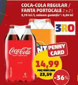 Penny Coca-Cola regular/ Fanta portocale Ofertă