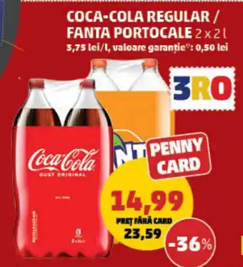 Penny Coca-Cola regular/ Fanta portocale Ofertă