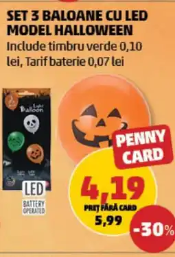 Penny Set 3 baloane cu led model halloween Ofertă