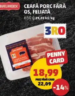 Penny Ceafă porc fără os, feliată Ofertă