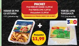 Penny Kebab de pui cu usturoi + Yuksel lipie turcească Ofertă