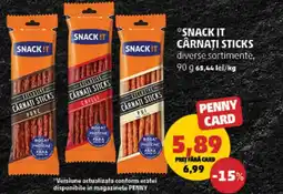 Penny Snack It cârnati sticks Ofertă