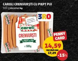 Penny Caroli Crenvurști cu piept pui Ofertă