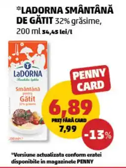 Penny Ladorna smântână de gătit Ofertă