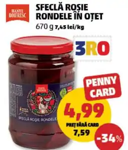 Penny Sfeclă rosie rondele in otet Ofertă