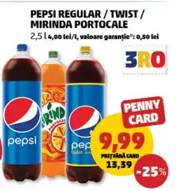 Penny Pepsi regular / twist / Mirinda portocale Ofertă