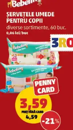 Penny Șervețele umede pentru copii Ofertă