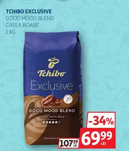 Auchan Tchibo Exclusive good mood blend cafea boabe Ofertă