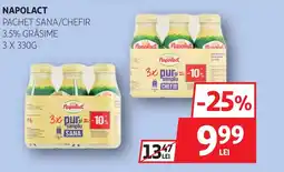 Auchan Napolact pachet sana/chefir Ofertă