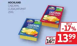 Auchan Hochland cascaval clasic/afumat Ofertă