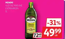 Auchan Monini ulei de masline extravirgin Ofertă
