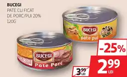 Auchan Bucegi pate cu ficat de porc/pui 20% Ofertă