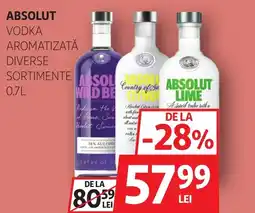 Auchan Absolut vodka aromatizată Ofertă
